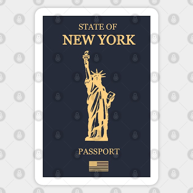 New York passport Magnet by Travellers